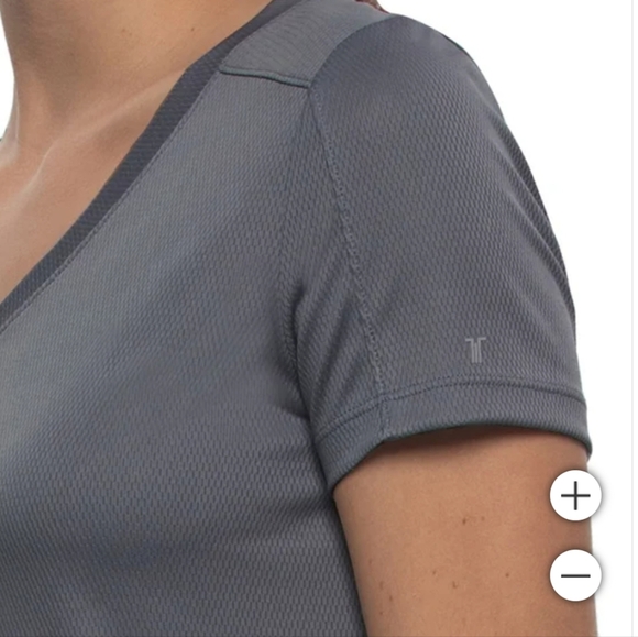 NWT TurboDry Women's Performance V-Neck Tee Gray S - Picture 4 of 5